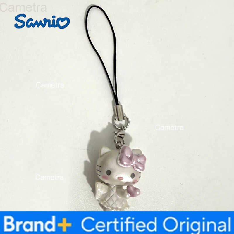 Sanrio Japanese Kawaii Motorcycle Cat Phone Pendant Pink Shell Cartoon Doll Keychain Hanging Decoration Groom Angel Cat Pendant Gift H251229