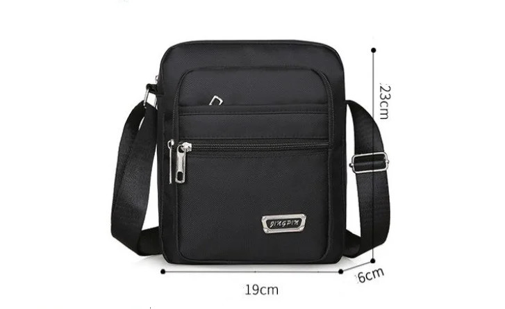 Waterproof Men Crossbody Bags Male Nylon Shoulder Boy Messenger Bag Man Handbags For Travel Casual Large Satchel Grey 251216