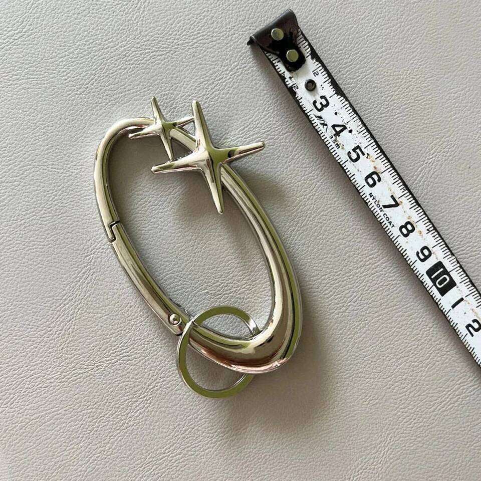ZAKOL Y2K Punk Star Oval Essential Icon Carabiner Keychain Axe Shaped Mountaineering Car Key Ring Gothic Backpack Decor Jewelry