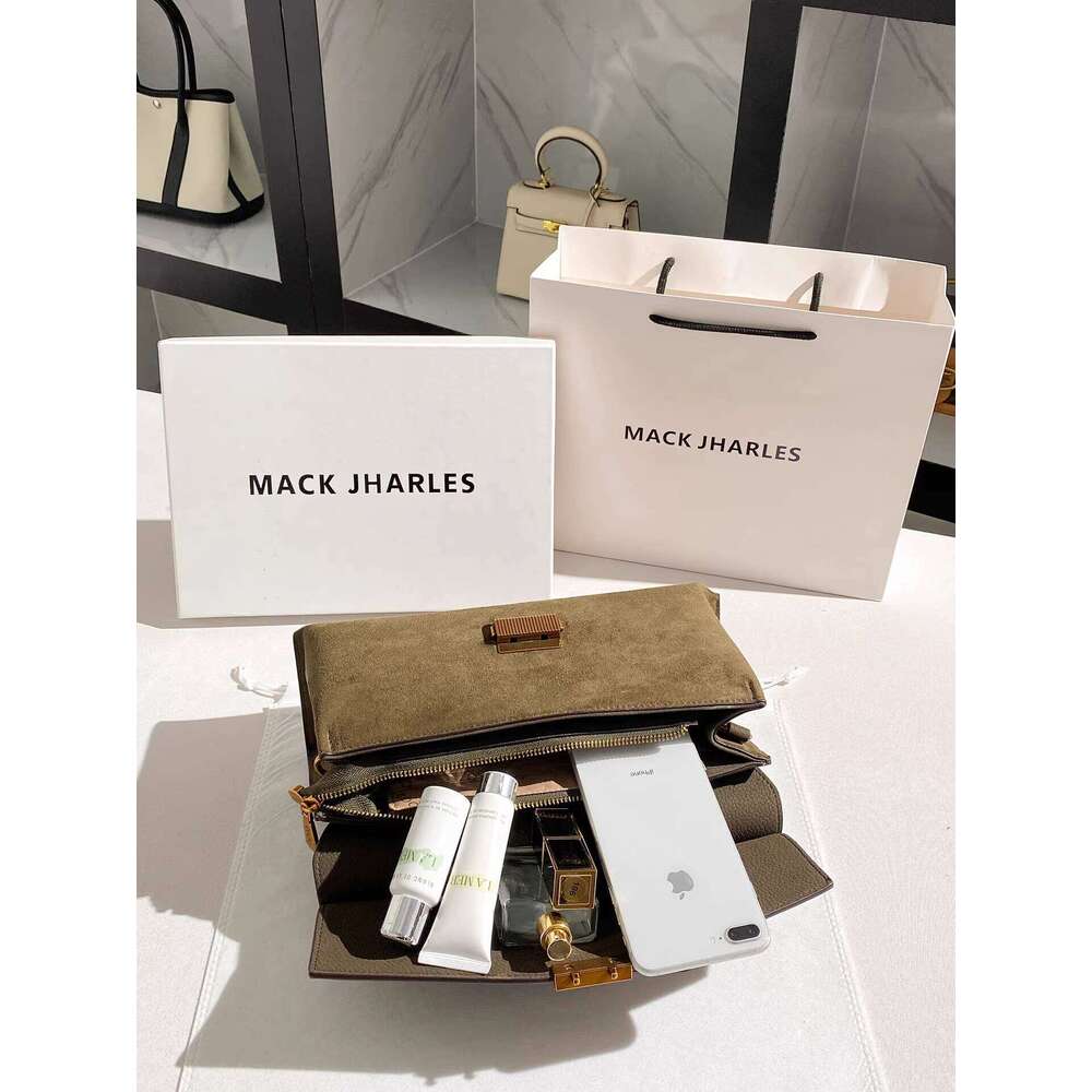 MACK JHARLES retro Matte Tote Bag for Women 2025 Autumn Winter New High-end Color-blocking Handbag