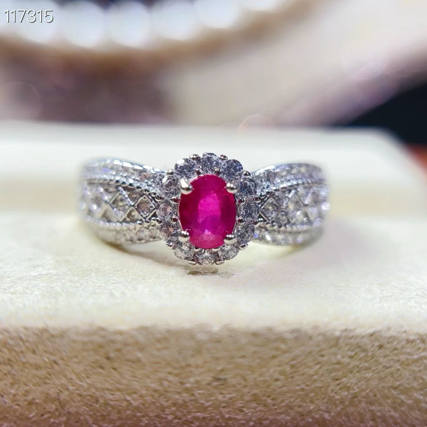 Classic 925 silver wedding ring for women natural ruby ring with certificate 4mm*5mm 0.4ct genuine pink ruby silver jewelry