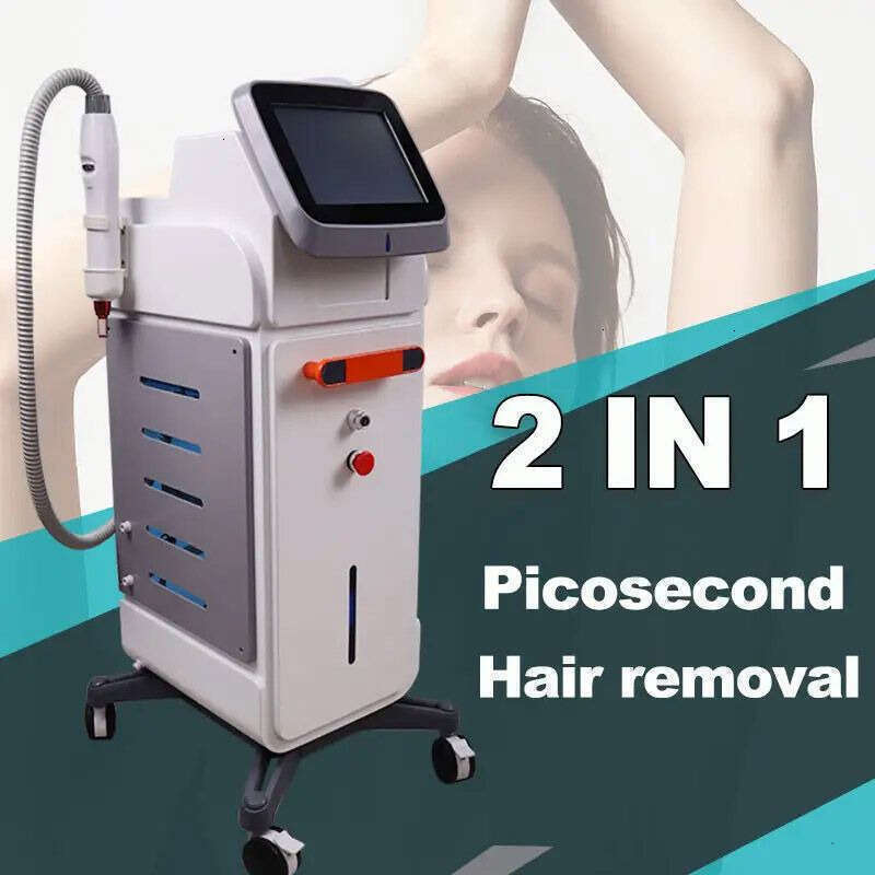 Laser Alexandrite Diode Laser 2 Handle 810 Ice Hair Removal Picoslaser Tattoo Removal 3 Wavelength 755 808 1064 Picossecond Laser Carbon Peel