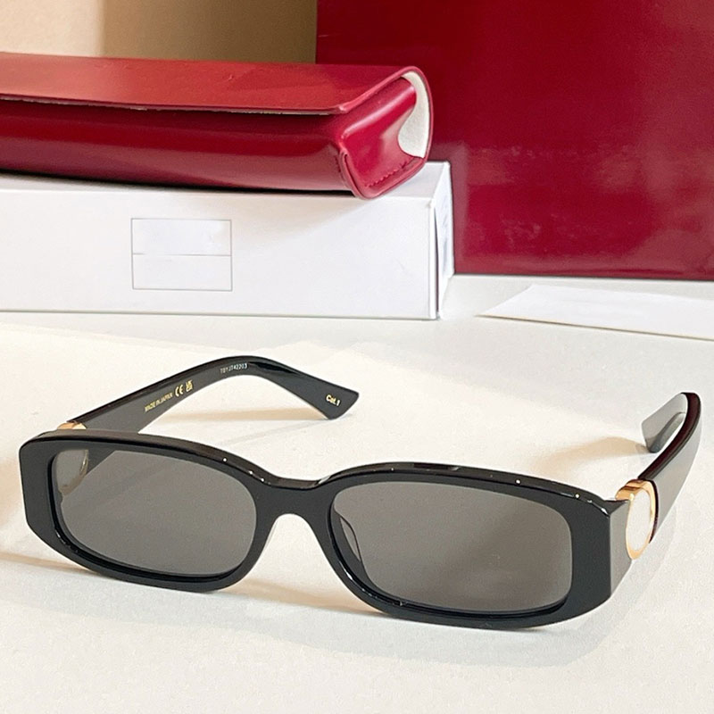 Fashion Man Women GG1661S Retro Designer small Rectangular Glasses frame metal letter design Womens Sunglasses
