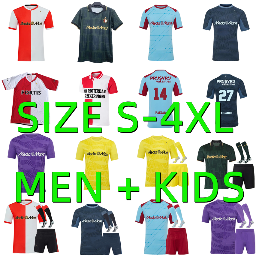 25 26 FeyENooRdS Soccer Jerseys 2025 2026 TAABOUNI HANCKO GIMENEZ TRAUNER IVANUSEC HARTMAN ZERROUKI PAIXAO CARRANZA Q. TIMBER STENGS Football Shirt Men Kids Kit