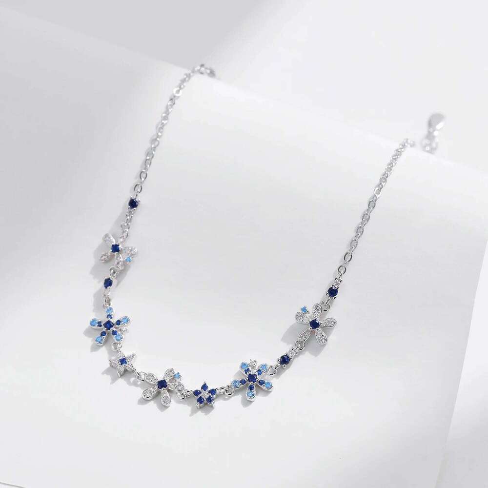 MODIAN 925 Sterling Silver Luxury Flowers Pave Setting CZ Brilliant Bracelets Fashion Daily Link Chain For Women Jewelry Gift 25H1229