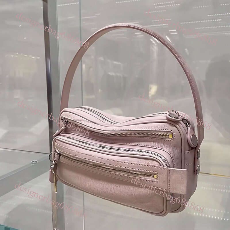 toteBag Shoulder ROSE NOIRE Swedish Niche New Genuine Leather Multi Compartment Zipper Handbag Key Pendant Underarm Motorcycle Single Shoulder Crossbo