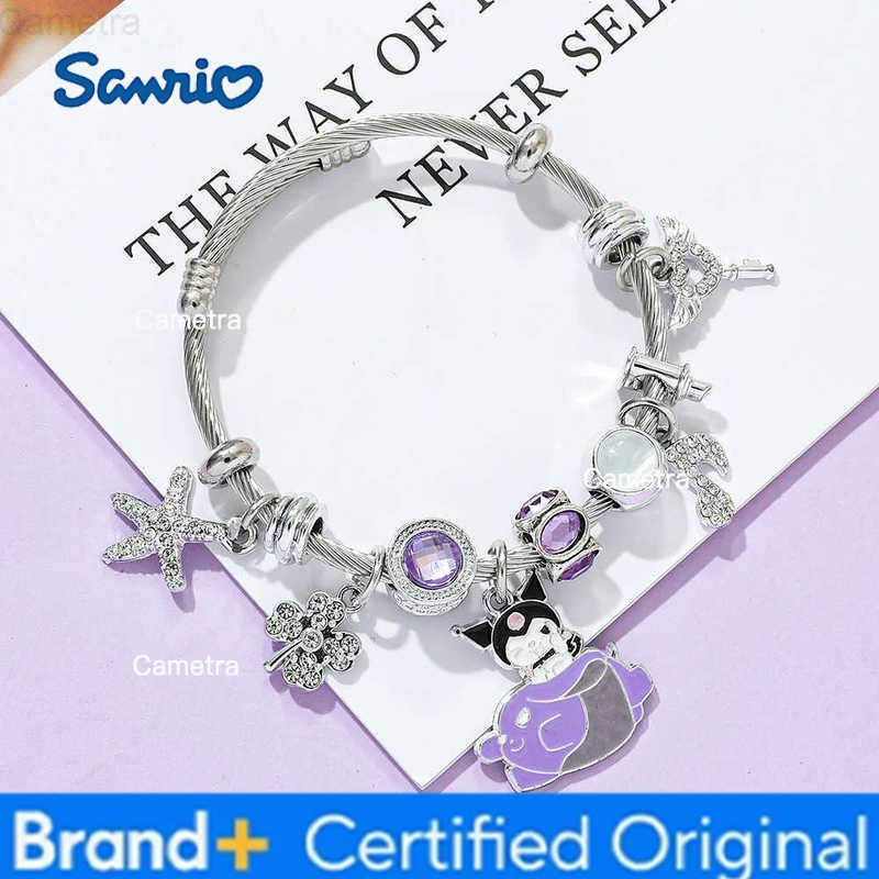 Sanrio Anime Kuromi Bracelet Charming Cute Kuromi Adjustable Bangle for Friend Birthday Party Jewelry Accessories Fashion Gift H251229