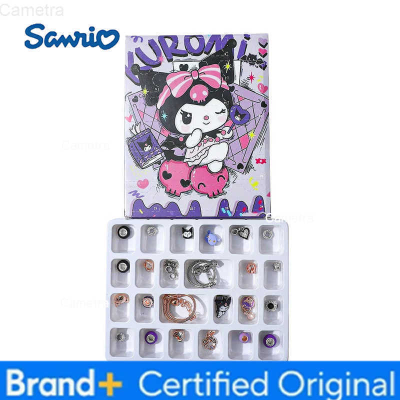 Sanrio Kuromi Cartoon Figure Advent Surprise Blind Box Cute DIY Bracelet Pendant for Children Holiday Popular Gifts H251229