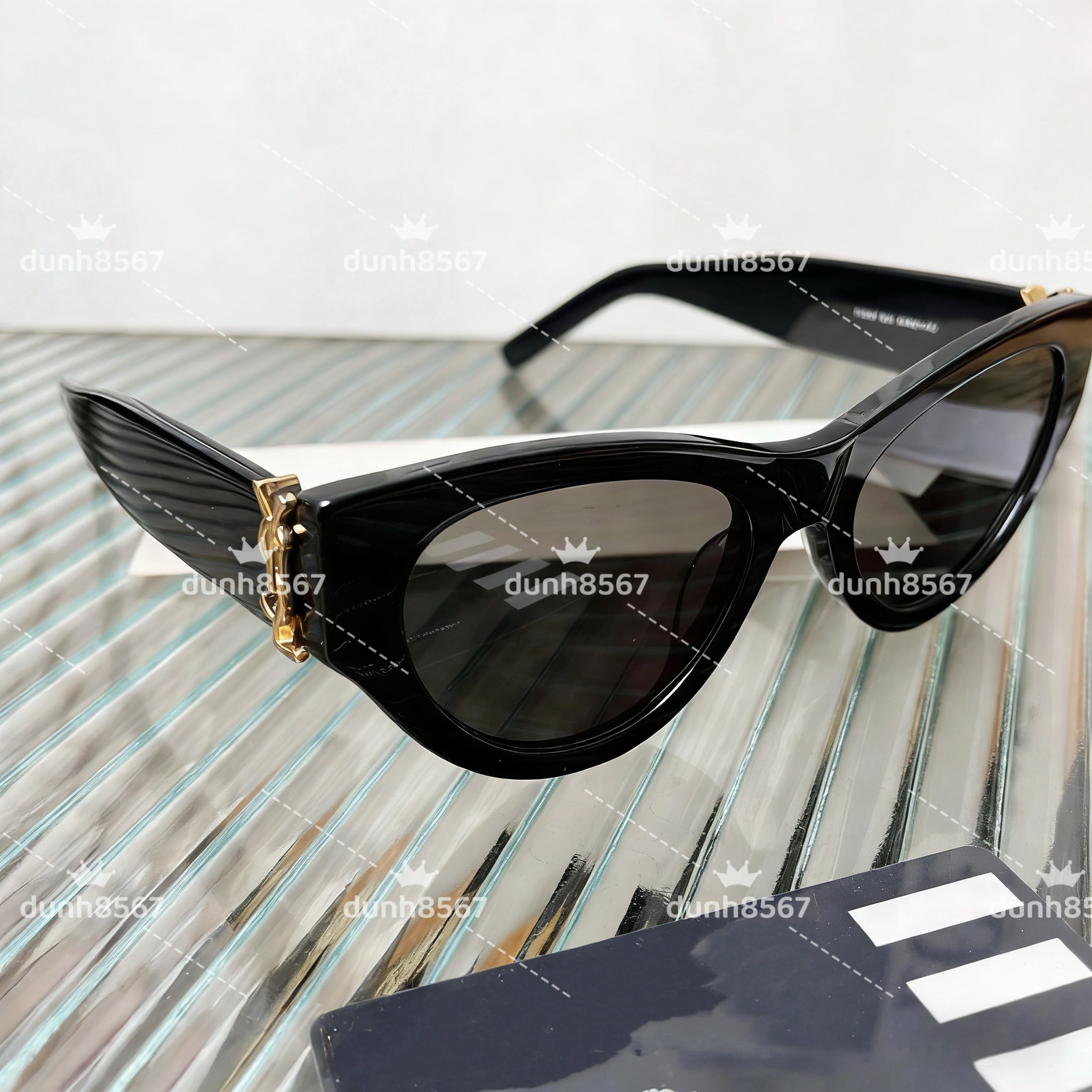 Designer Laurent sunglasses gold letters fashion glasses retro women's sunglasses classic men's sunglasses yslly UV400 polarized glass lenses AAA