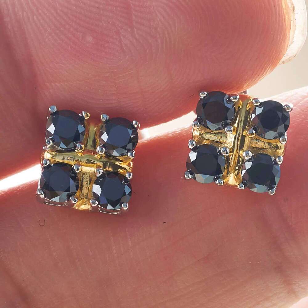 3mm color moissanite stub earring for charm lady with gra certificate black card silver 925 jewelry dating party gift 9ec
