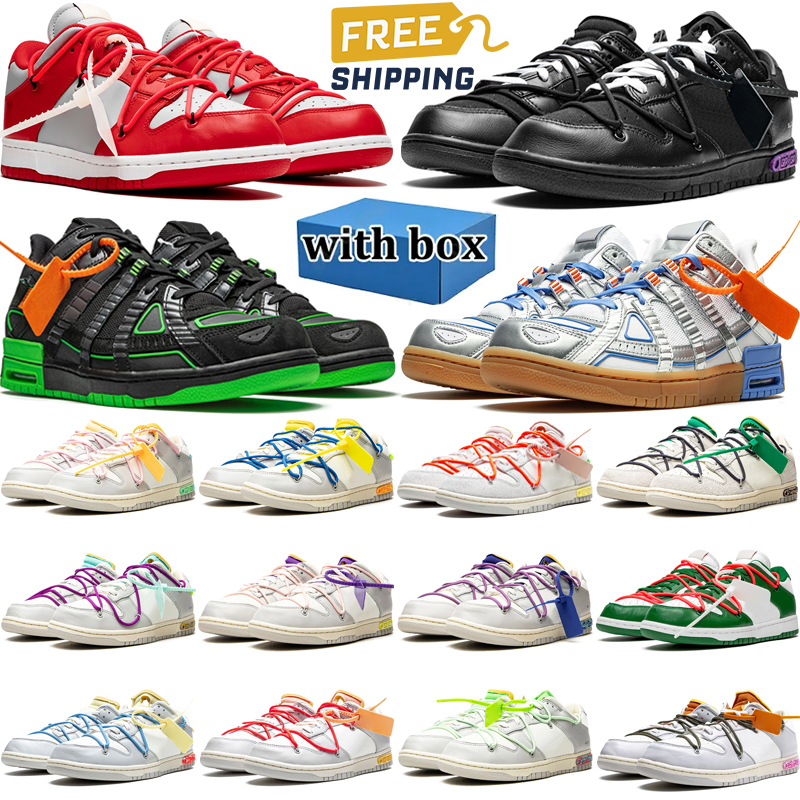 free shipping designer running shoes off whitedunk mens sneakers woman trainers Black White Pine Green Classic sport chaussures shoe with box