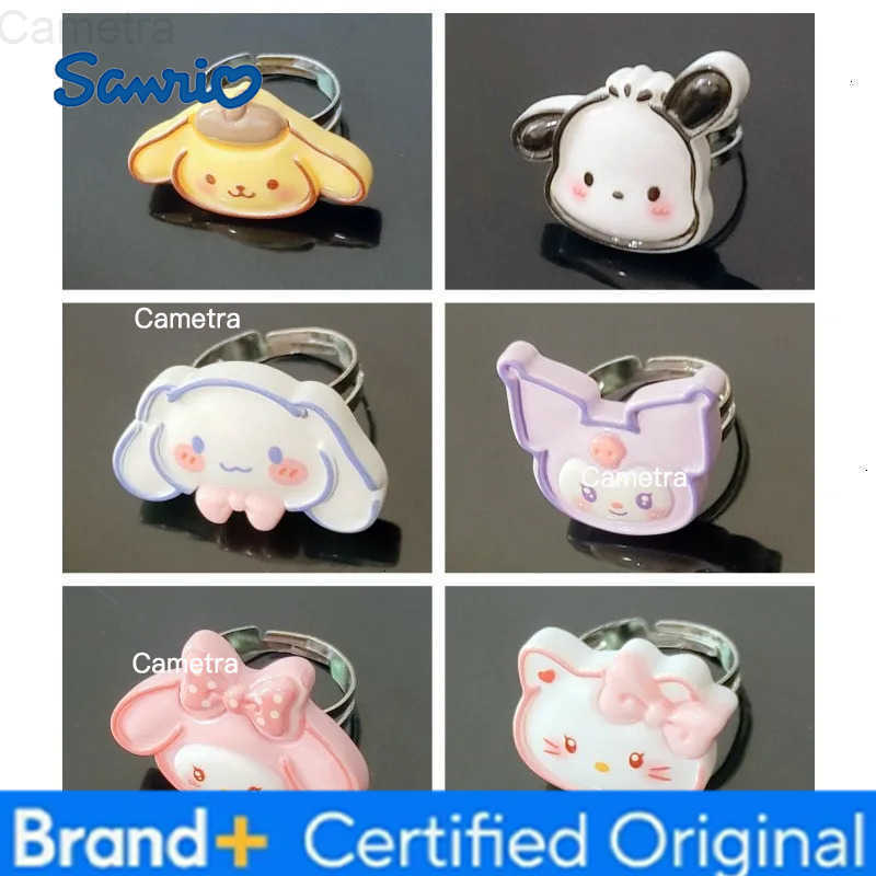 Sanrio Hello Kitty Rings Anime Figures Kuromi Cinnamoroll My Melody Pochacco Cartoon Anime Merchandise Decoration Birthday Gifts H251229
