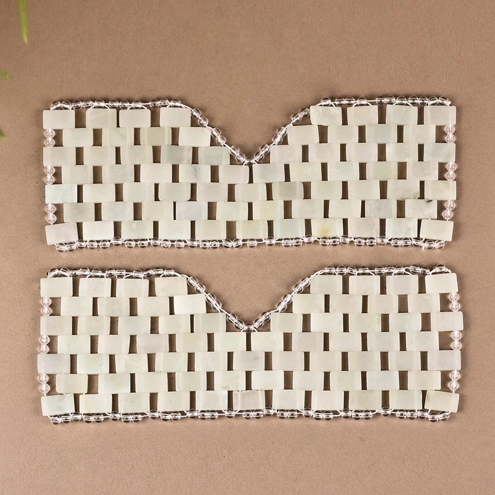 Facial Care Jade Eye Mask Beauty Cooling Cold SPA Massager Face Skincare Massage Tool Anti Aging Stone Beads Sleeping Therapy 251222