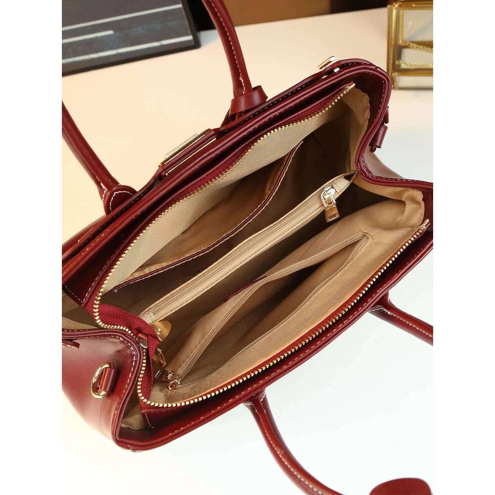 Foreign Style High End Soft Leather Platinum Fashionable Commuter Women S Portable Shoulder Tote Bag LEMON KOKO