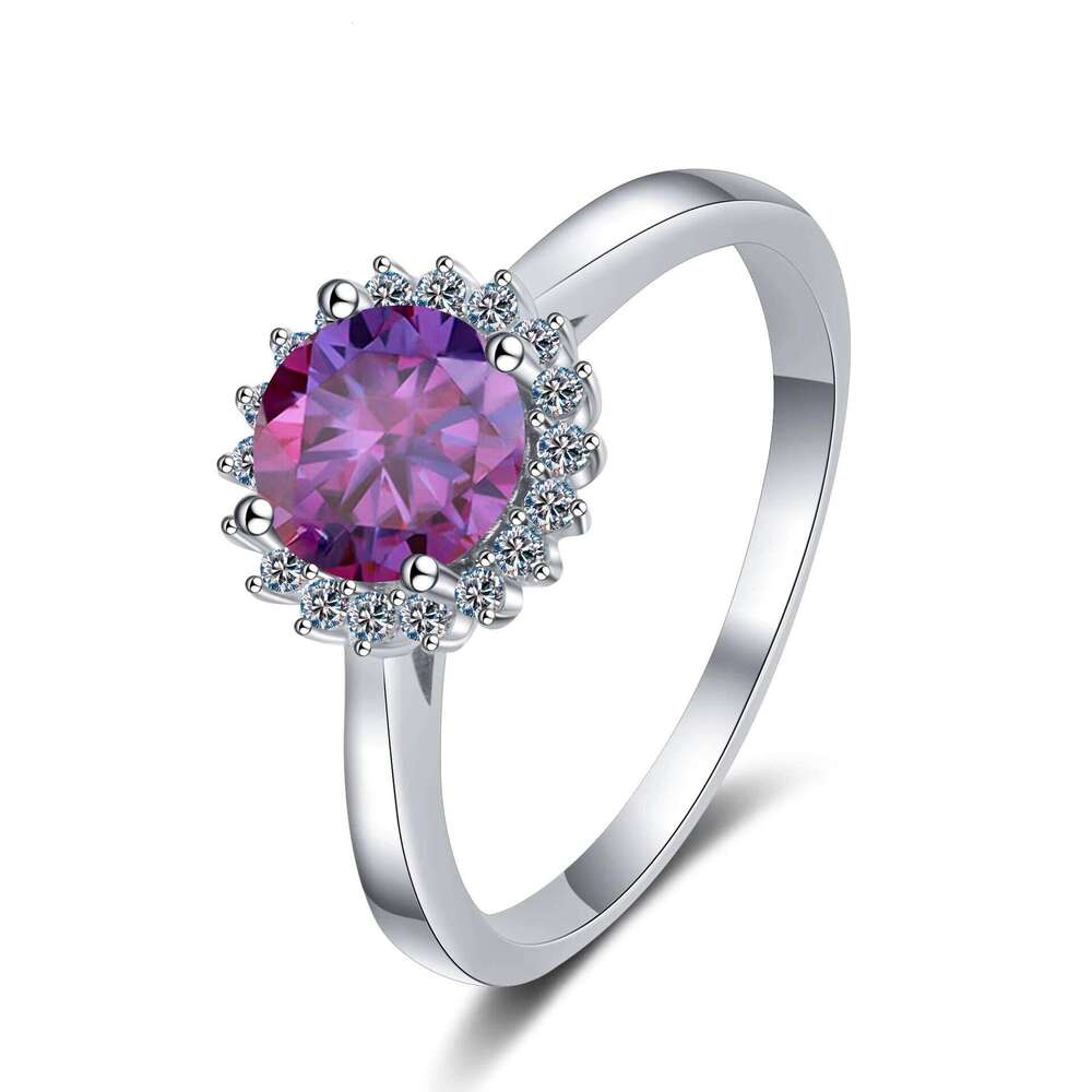1 Ct moissanite ring for Women Wedding100% S925 Sterling Silver Style Fashion Diamond Ring 699