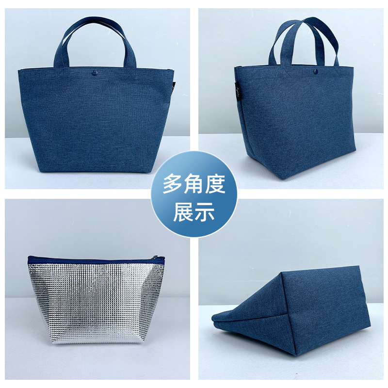 L.JIE Double-Layer Thermal Lunch Bag for Keeping Meals Hot & Cold Throughout Your Day