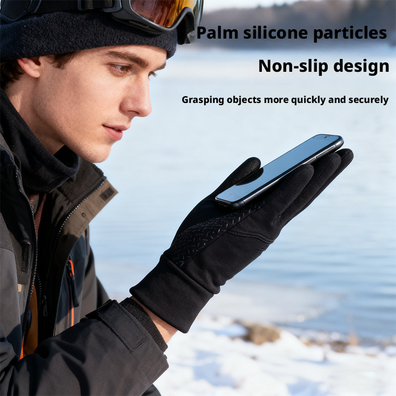 Gloves Touchscreen Ski Gloves - Water Resistant Anti-Slip Sports Gloves for Men Women, Warm Elastic Winter Gloves for Skiing Hiking Cycling WarmGL002