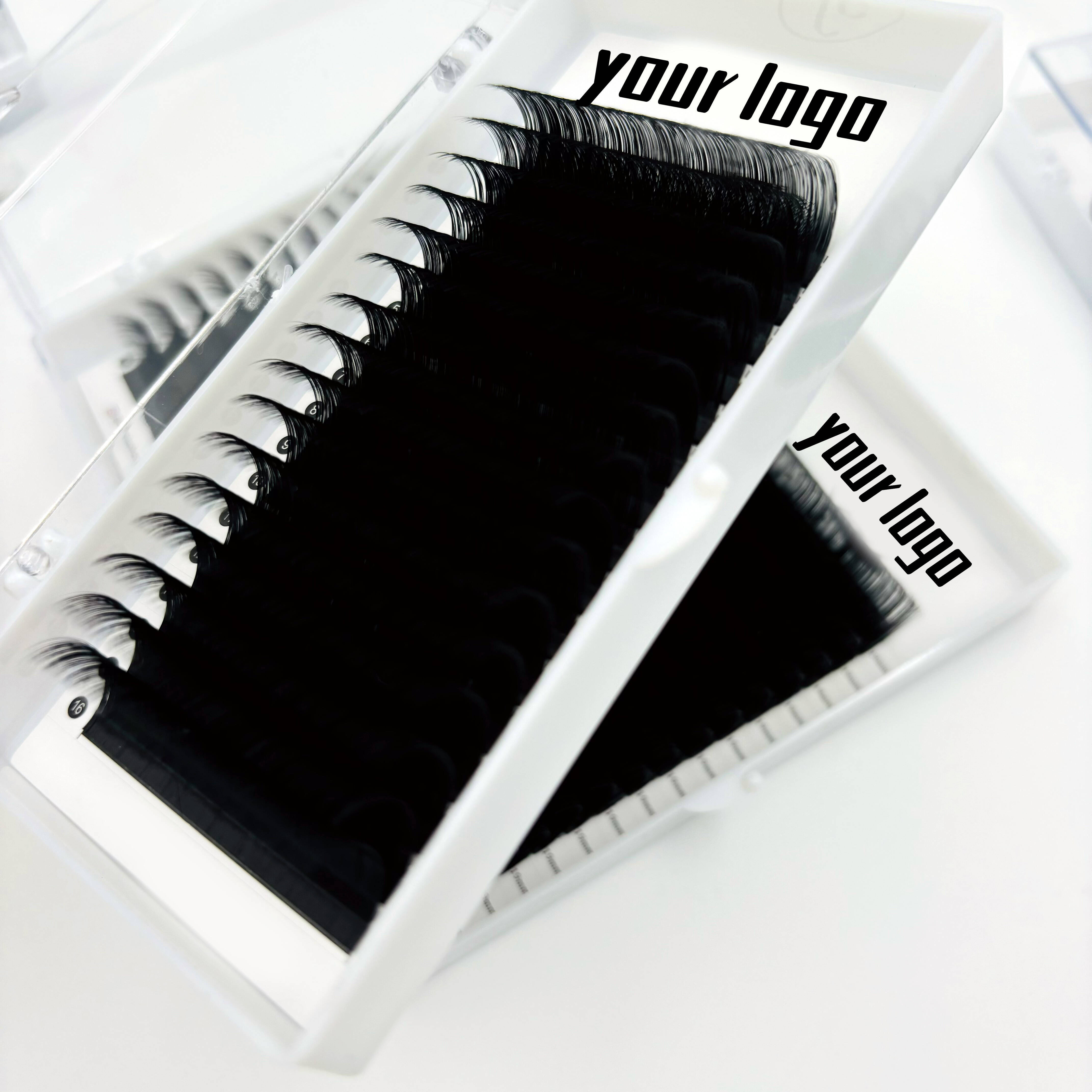 20 Rows Korean PBT Classic Eyelash Extension Trays Matte Russian Volume Cils Extension Eyelashes Tools Manufacturing Vendors