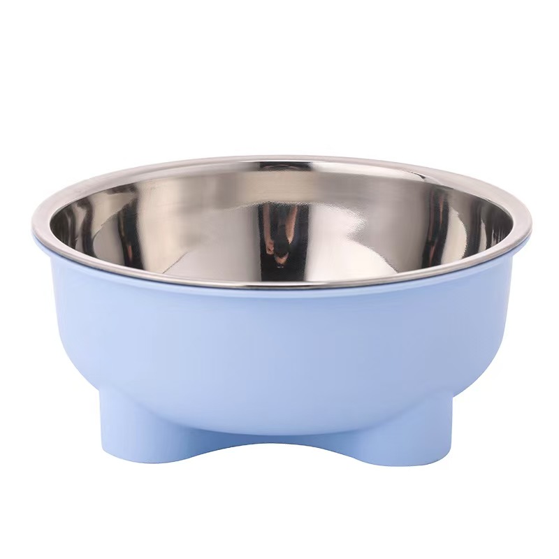 H2023 New cross-border pet bowl, stainless steel basin, large capacity, detachable, wholesale cat and dog food bowls.