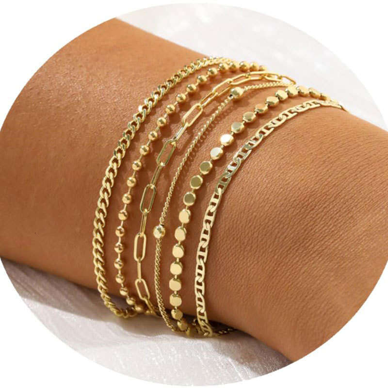 New Bohemian Minimalist for Women Multi-layer Stacking Bracelet Fashion Simple Ins Style Jewelry