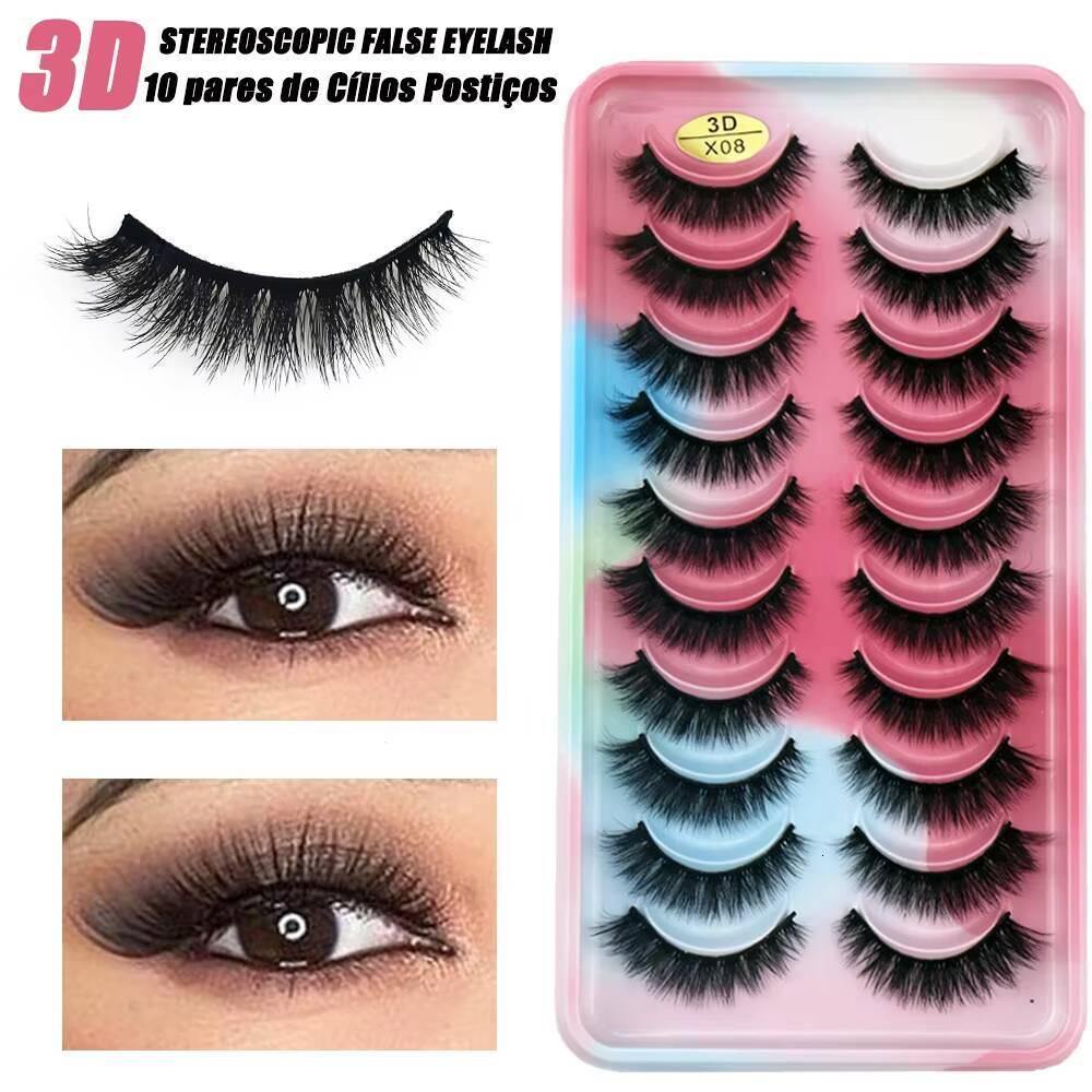 10 Pairs of Natural 3D False Eyelashes They Are Soft Lightweight and Comfortable Reusable False Eyelashes