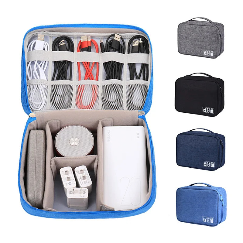 Storage Bag Organizer Waterproof Case Cable USB Gadgets Tech Pouch Digital Portable Travel Small Carrying Case 251224