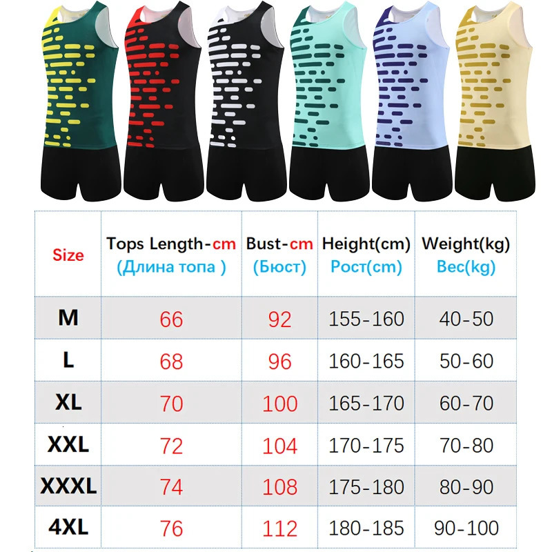 Men Marathon Track And Field Sets Sportswear Tank Top Running Vest Shorts Quick Dry Breathable Tracksuit Sportwear Training 251219