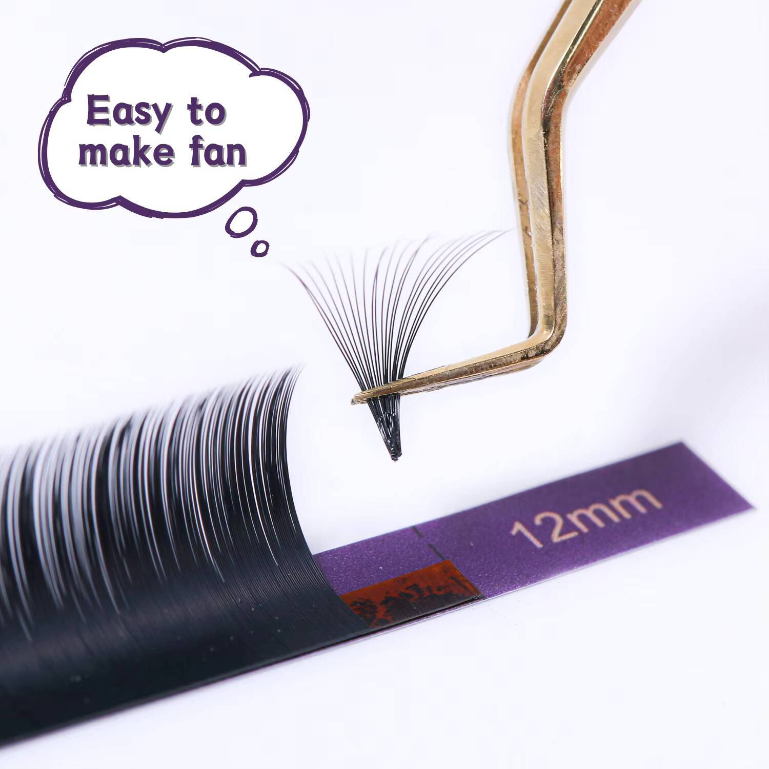 DancingSwan 2025 Most Popular PBT Volume Soft Lash Extensions Mega Russian Volume Bottom Lashes C Curl Lashes Trays