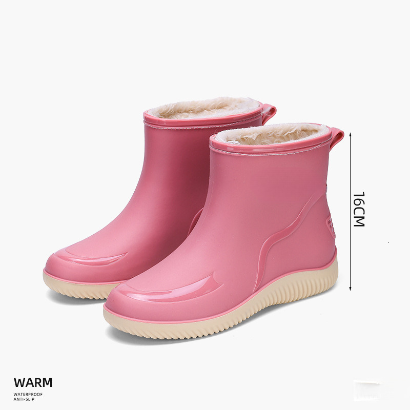 New wool lined women's shoes with anti freezing, anti slip, waterproof and wear-resistant boots, thick soled snow boots
