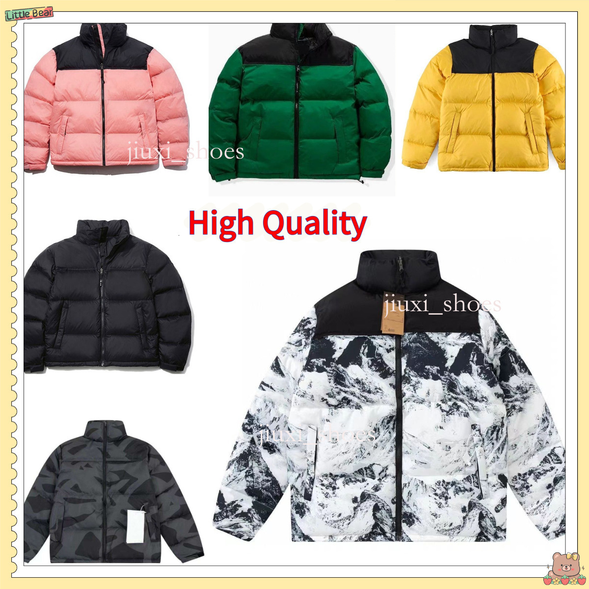 The Northlys Face Puffer Jacket Down Jackets Winter Parkas Puffer Coats Water-Repellent Stowable Hood 1996 Retro Nuptse 700 Packable Thenorth Face Jacket 6E2 99b