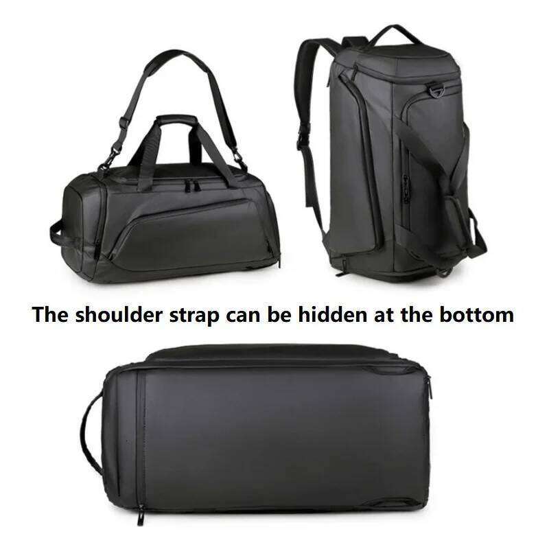 Men Gym Large Capacity Workout Training With Shoes Pouch Sports Backpack Dry Wet Separation Business Travel Bag