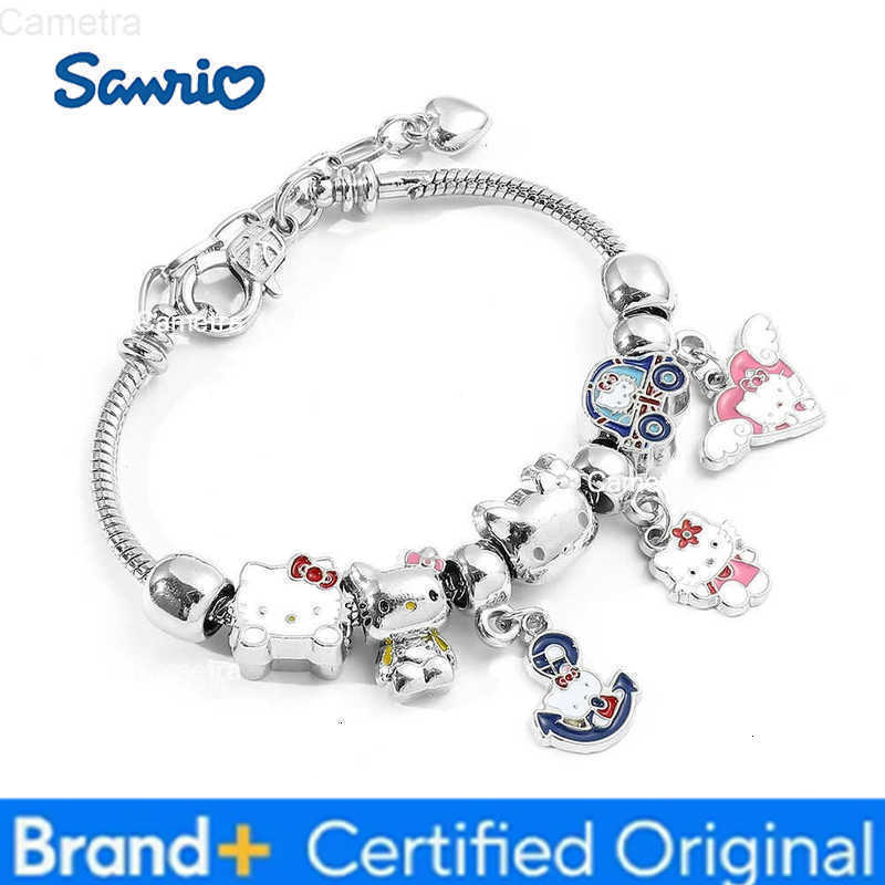Sanrio Japanese Anime KT Cat New Bracelet Cartoon Bead Bangles Women Accessories Luxury Chains Y2k Girls Fashion Bracelets Girlfriend G H251229