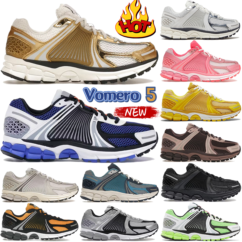 New Vomero 5 designer running shoes Photon Dust Metallic Silver Gold White Racer Blue Platinum Tint Light Bone Triple Black Reflective men women sneakers trainers