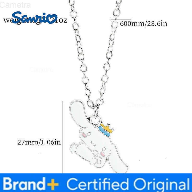 Sanrio Necklace Kawaii Cinnamoroll Anime Cartoon Necklace Cute BabyCinnamoroll Metal Enamel Pendant Neck Chain for Women Jewelry H251229