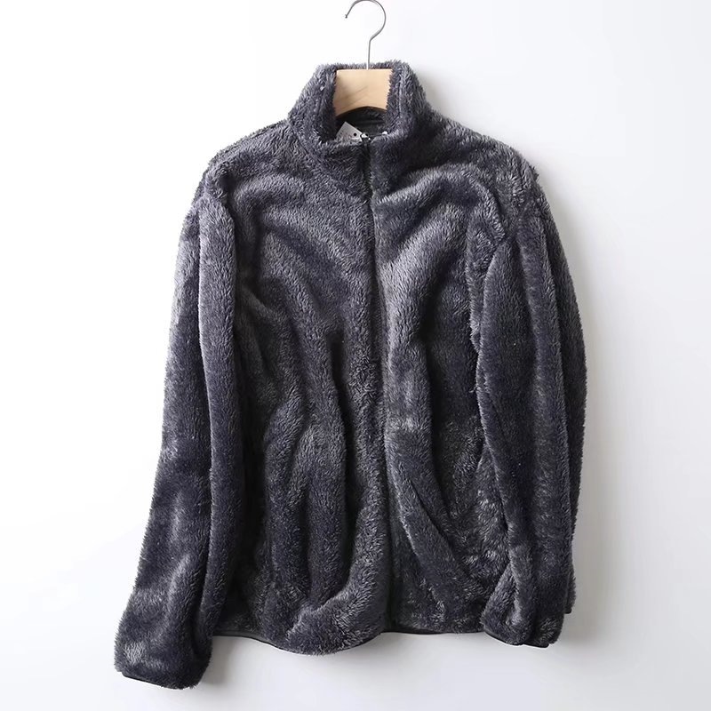 Women's Jackets Winter Long Sleeve Fleece Jacket Zipper Cardigan Coral Material Regular Style China Mainland Origin