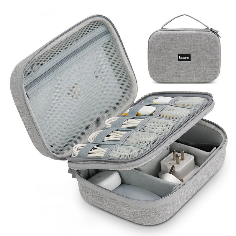 Waterproof Hard Shell Digital Gadgets Storage Bag Travel Organizer for Electronics Accessories HDD Earphone Storage Box 251224