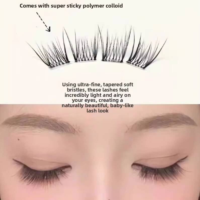 Hot Selling Baby Synthetic Hair False Eyelashes for Grafting Mixed Segmented False Eyelashes Box