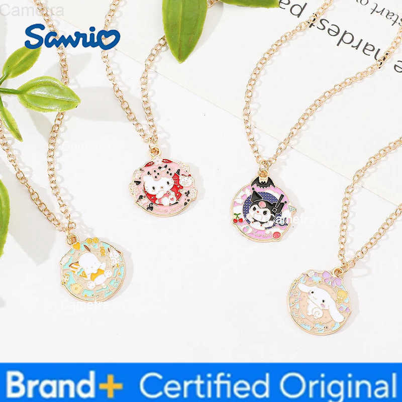 Sanrio Anime Figure Necklace Set Fashion Exquisite Hello Kitty Kuromi Neckchain Kawaii Birthday Jewelry Gifts for Best Friends H251229