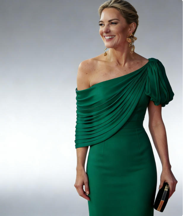 Elegant One Shoulder Long Mother Of The Bride Dresses Simple Satin Evening Gowns Wedding Guest Dress Groom Mom Formal Party Wear