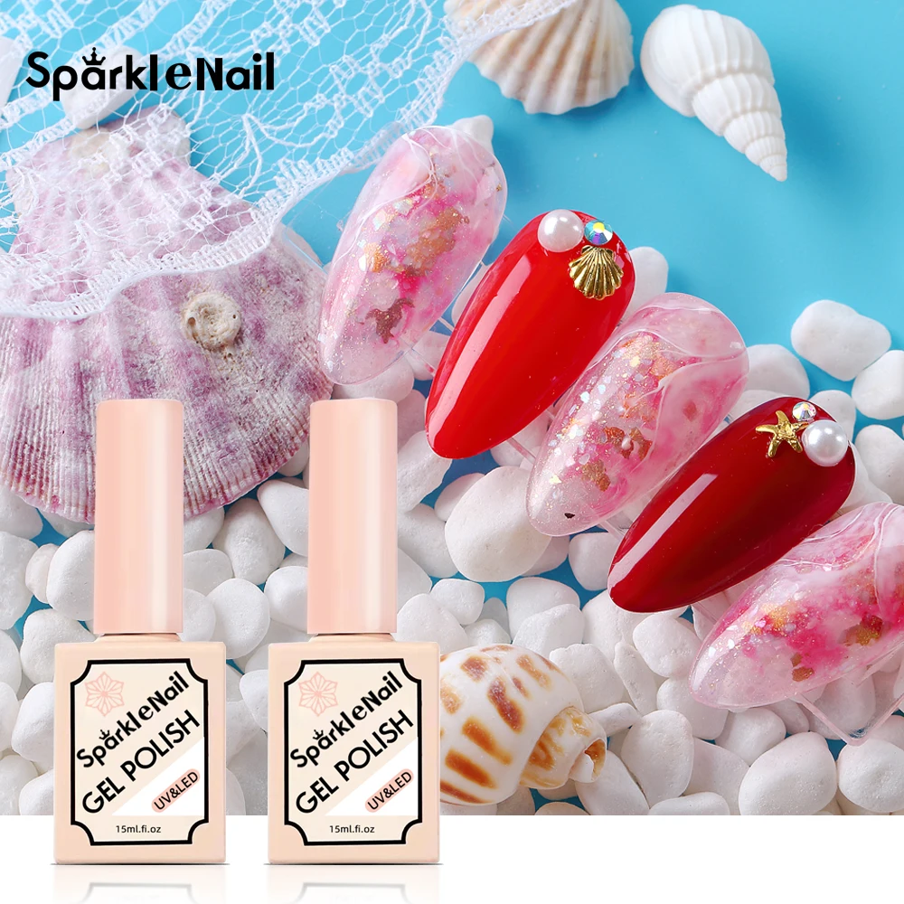 OEM ODM Hema Free Nail Gel Color Sand Shell Glitter Gel Factory Supply Wholesale 15ml 12 colors High Pigment Painting Uv Led Nail Art Gel Polish Good 