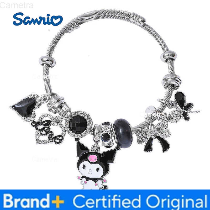 Sanrio Kuromi Silvery Bracelet for Girls Adjustable Creative Exquisite Bangle Jewelry Accessory Birthday Gift H251229