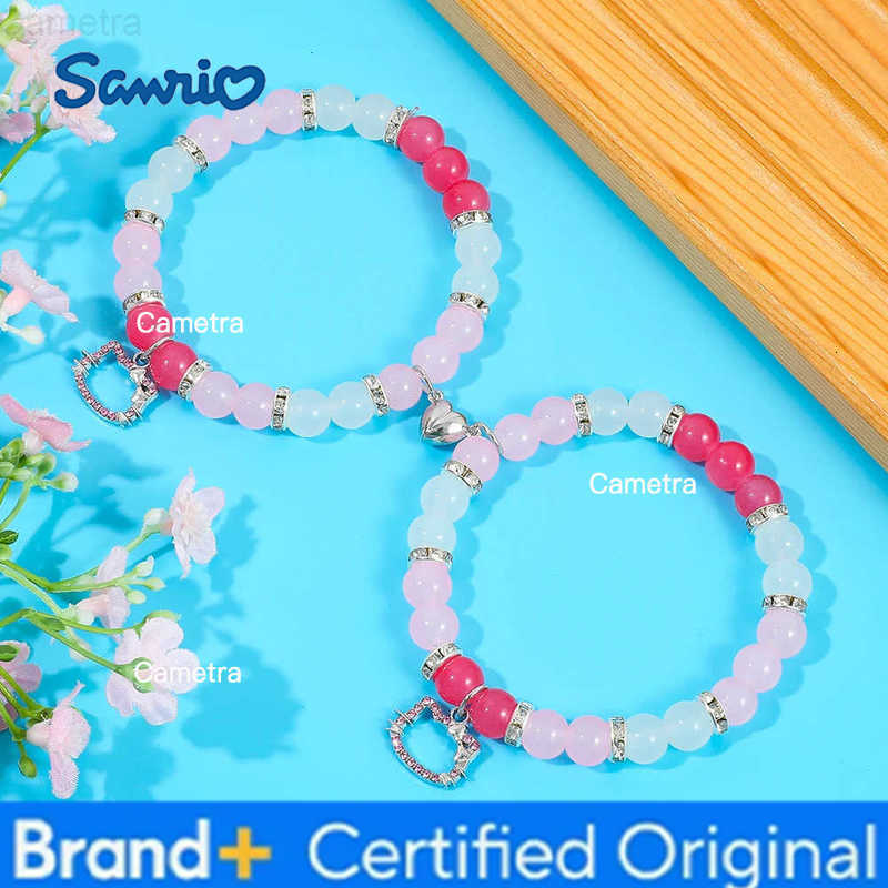 Sanrio Hello Kitty Beaded Bracelet Cute Cartoon Hollow-out Head Portrait Fashion Accessory for Girls Party Festival Gift H2512291