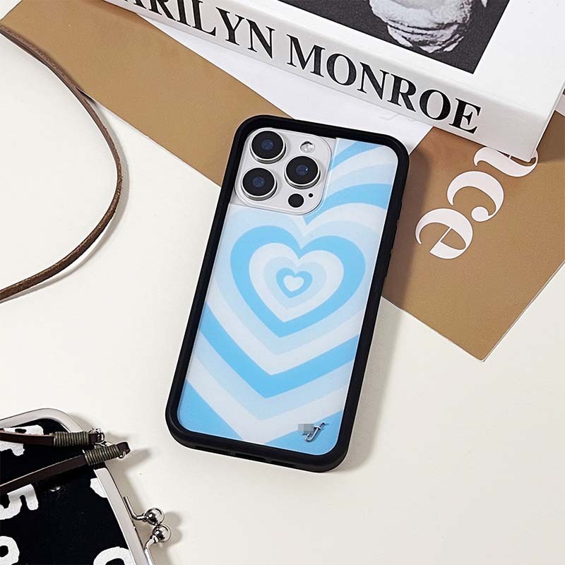 Trendy Brand Colorful Big Heart Striped Small Flower Case for Apple 16 Pro Max iPhone 14/15