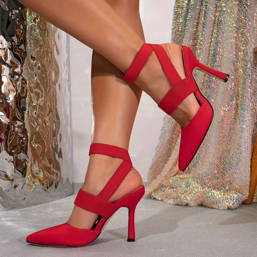 Shoes Summer Women Sandals Suede Hollow High Heels Stiletto Fashion Sandles Women Heels Ladies Shoes Women's Sandals MOJIDASHU