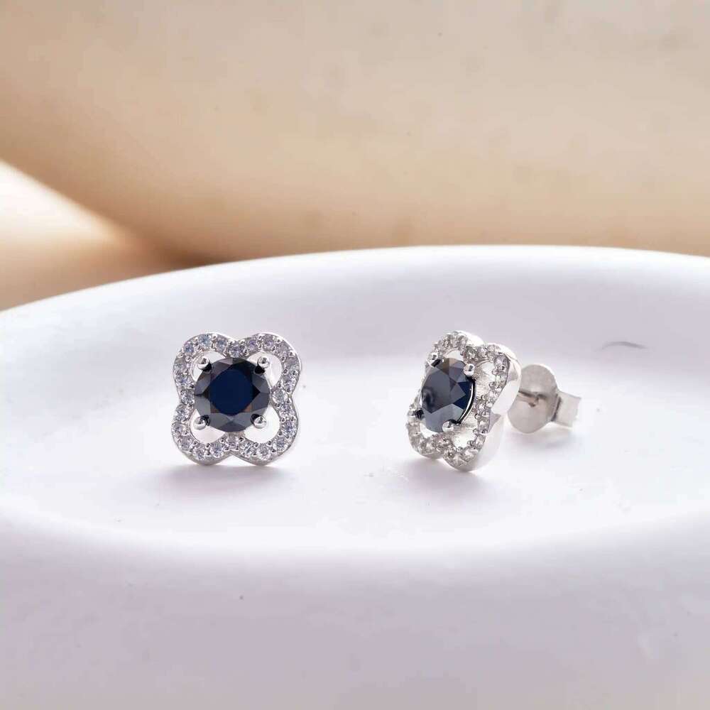 5mmx2pcs Moissanite Earrings Flower 925 Sterling Silver D Color Diamond Ear Stud for Women Wedding Anniversary Fine Jewelry 0c3