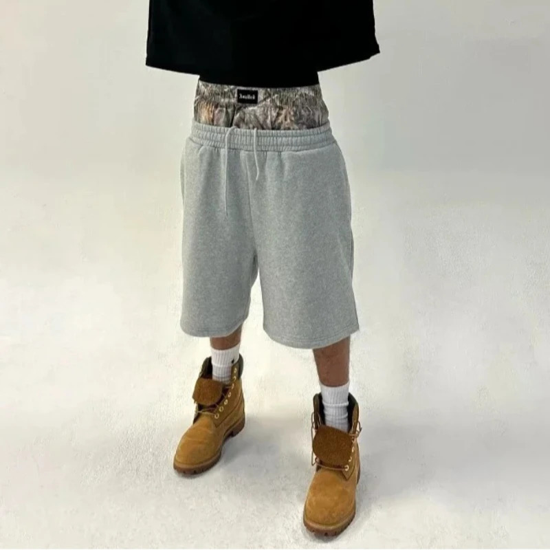 Mens oversized double-layer Gothic pants American fashion streetwear Y2K Harajuku loose fit high waist wide legs 251223