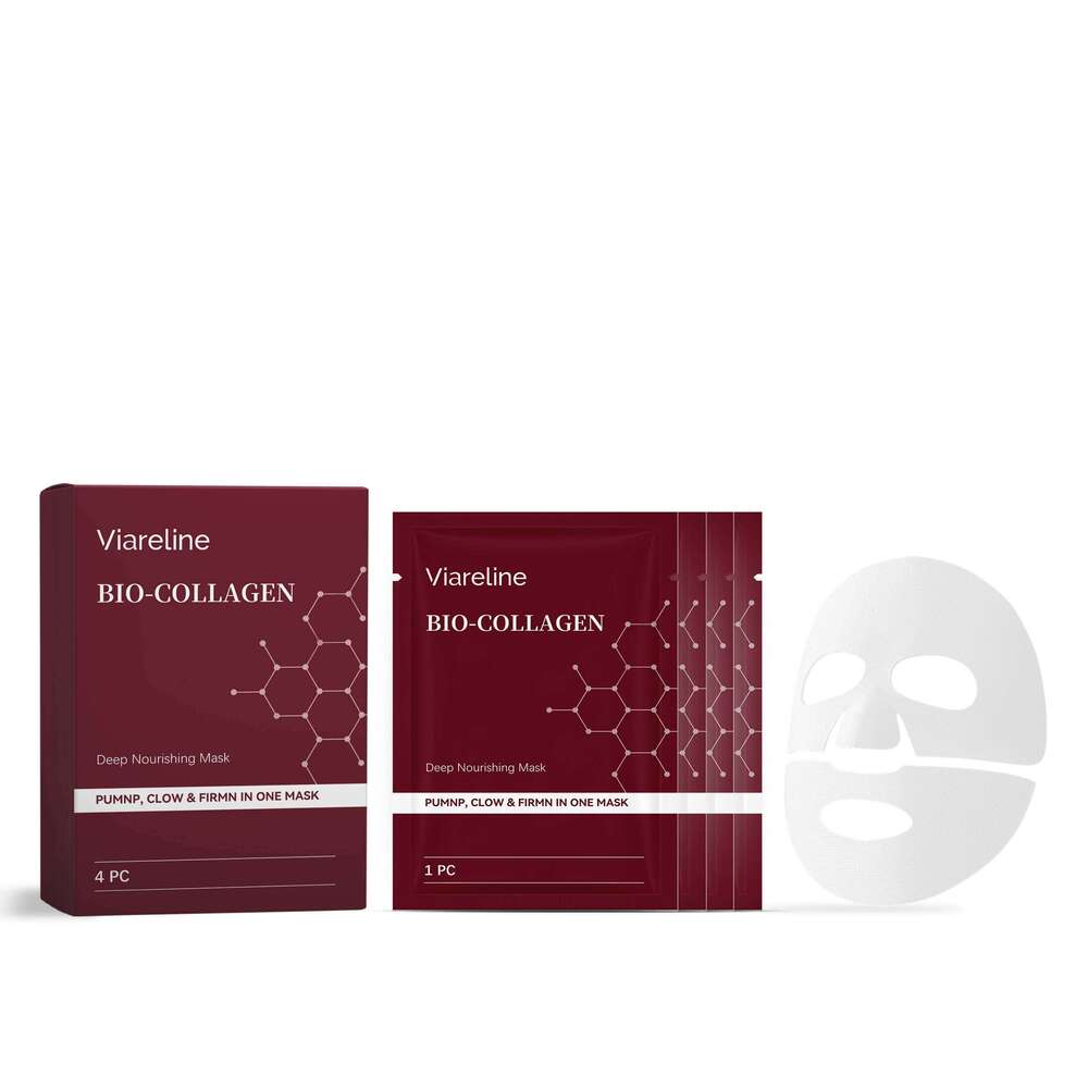 Viareline Collagen Moisturizing Mask Daily Gentle Brightening Facial Skin Refreshing Hydrating Translucent