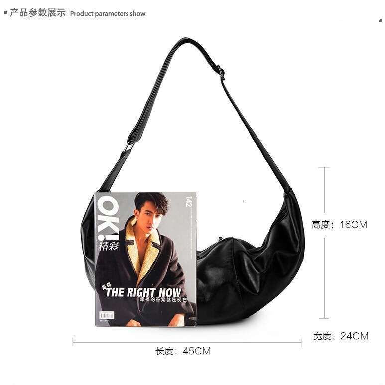 Fashion Trend Men S Single Shoulder Soft Leather Crossbody Backpack Unique Dumpling Casual Personality Large Travel Bag High Quality Luxury Bag