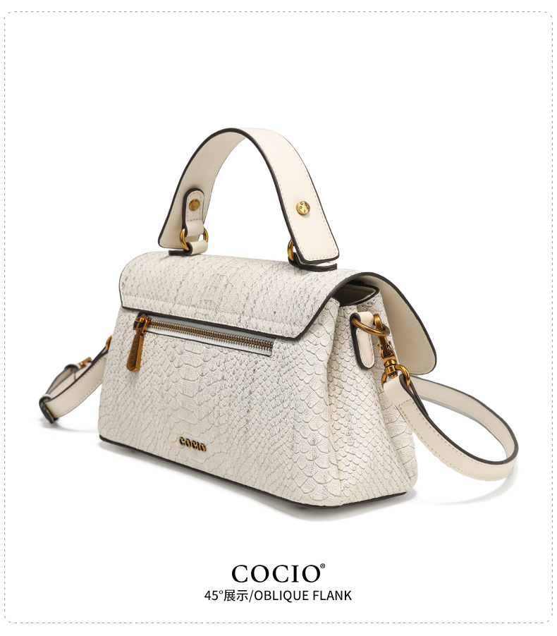 New Design COCIO Cross-border New Light Luxury Fashion Versatile Snake Pattern Versatile single-shoulder hand-held crossbody bag Free shipping