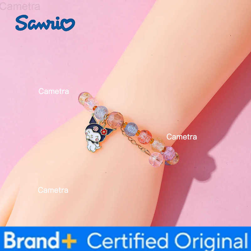 Sanrio Kuromi Hello Kitty Beaded Bracelet Colorful Charm Jewelry Kawaii Gift for Girls Anime Fans H2512291
